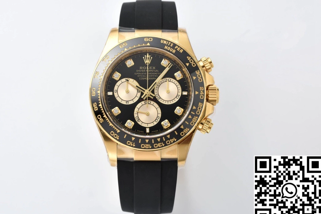 Clean Diamond Cosmograph Bezel Daytona Black Versatile Hourmarker M126518 Factory 1134 Rolex 0810